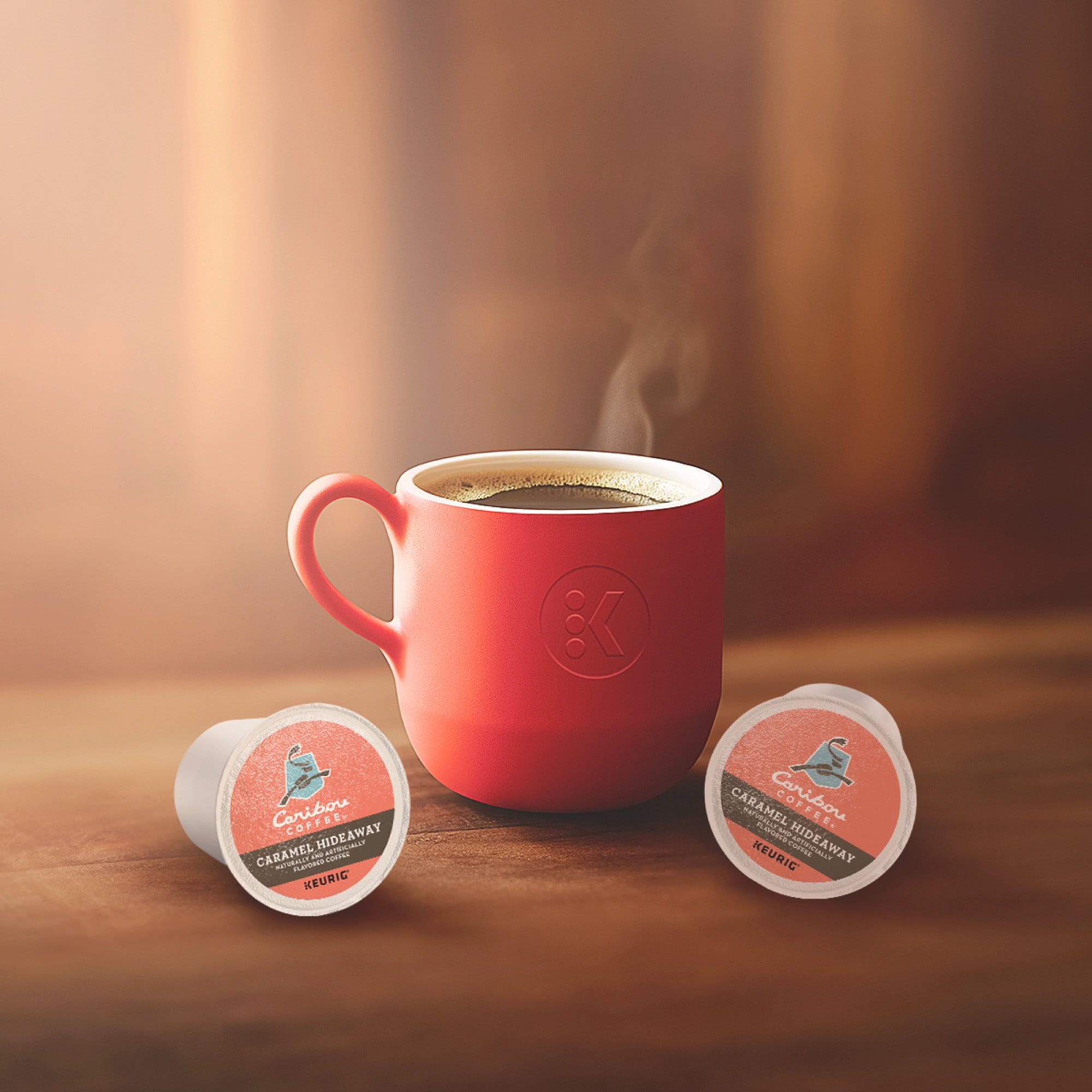 Caribou Coffee Medium Roast Caramel Hideaway K-Cup Pods, 24 Caribou Coffee Medium Roast Caramel Hideaway K-Cup Pods, 24