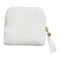 thumbnail image 2 of Estuche organizador de joyas de viaje pequeño, bolsa para guardar joyas, tobilleras Blanco como la leche, 2 of 6