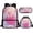 Axolotl Love Heart Pink, variant on Highland Cow Backpack for Teen Girls Middle School Bag and Lunch Bag Pencil Case Set 3 In 1 Dahlia Elementary School Bookbag Rucksack for Kids Child Daypack Satchel