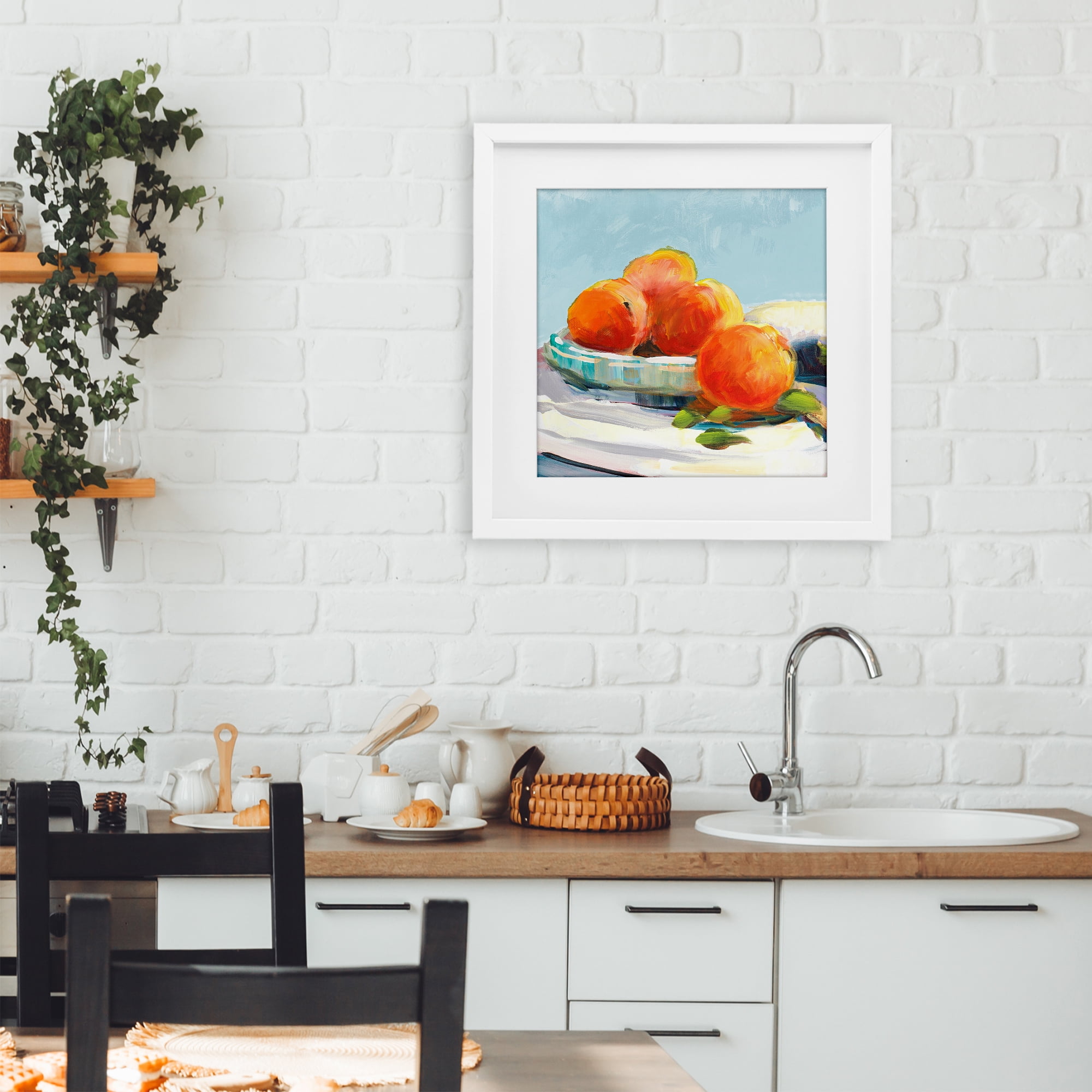 Stupell Industries Citrus Plantation Still Life White Framed Print Under Glass, design by Jane Slivka