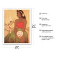 thumbnail image 2 of Hula Dancer Hawaii - Vintage Hawaiian Color Aquatint by John Melville Kelly c.1939 - Fine Art Matte Paper Print (Unframed) 20x26in, 2 of 4