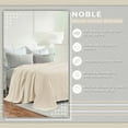 thumbnail image 3 of Superior Nobel Cotton Textured Chevron Woven Blanket, Non-Standard (Throw), Ivory, 3 of 9