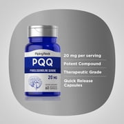 PQQ 20mg | Pyrroloquinoline Quinone Supplement | 60 Capsules for Men and Women | by Piping Rock