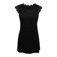 thumbnail image 5 of Sngxgn Women's Neck Sleeveless Ruched Bodycon Wrap Party Midi Dress(Black,L), 5 of 5