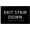 Black, variant on ADA CENTRAL SIGNS - 6" X4" Exit Stair Down Sign - ADA Compliant Tactile Graphics Grade 2 Braille Text | Fire Safety Emergency Exits, Stairwell Wall Signs for Malls, Offices, Schools, and Restaurants