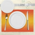 thumbnail image 3 of Ambesonne Ombre Place Mats Set of 4, Tropical Summer Themed, Standard Size, Orange Yellow, 3 of 6