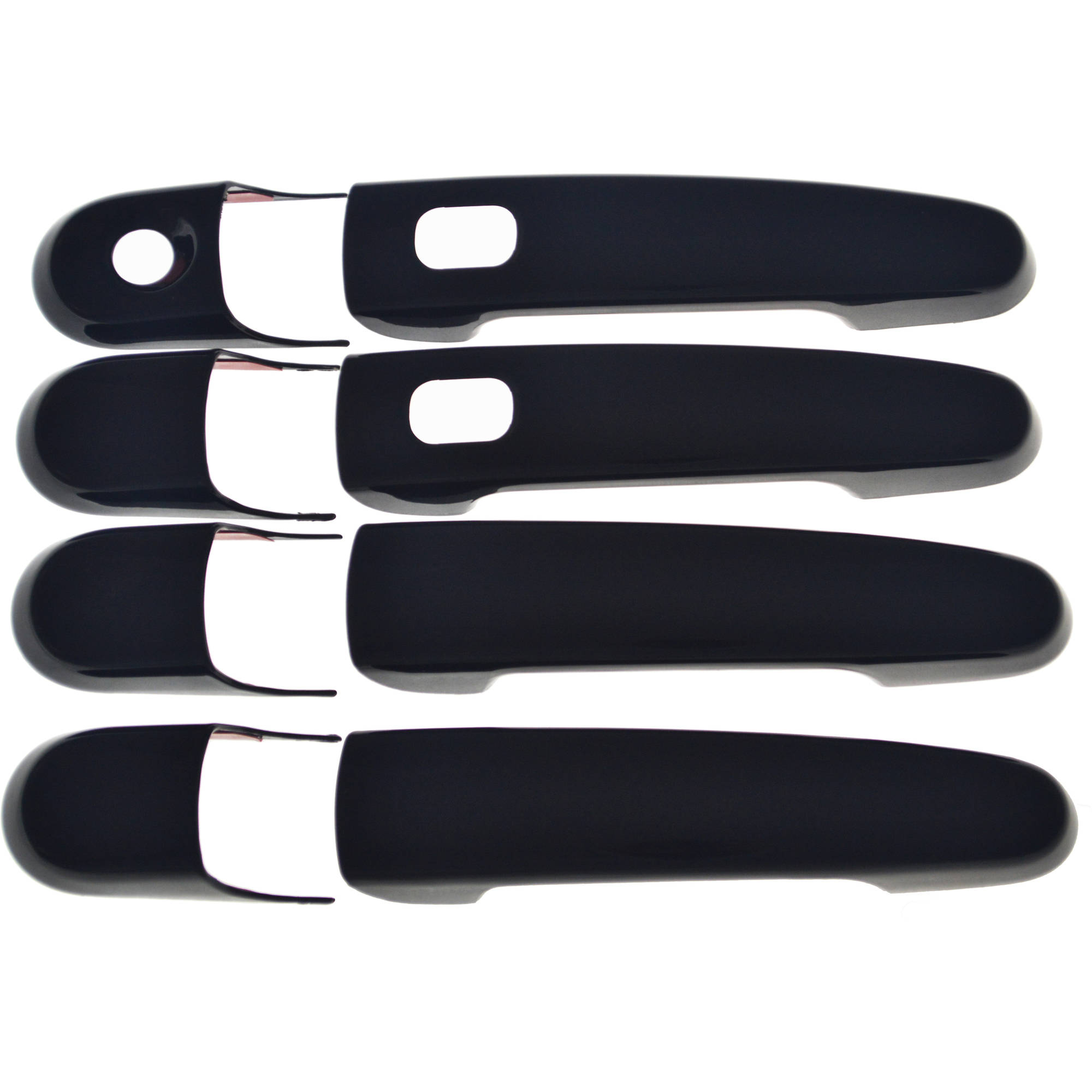 ABS Black Door Handle Cover TapeOn for 1317 Ford Taurus 4dr with Both