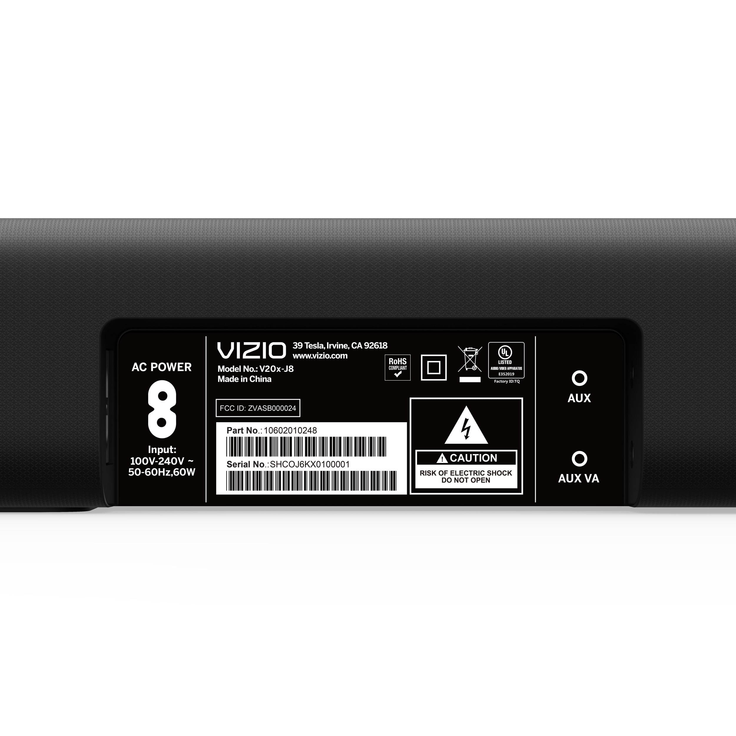 VIZIO V-Series 2.0 Compact Sound Bar with Dolby Audio, DTS:X, Bluetooth V20x-J8