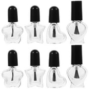 Angoily 12pcs Refillable Nail Polish Containers Oblate Shaped Bottles Manicure Tools
