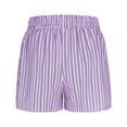 thumbnail image 6 of Lumtrix Ruffle Elastic Waist Summer Shorts for Women Trendy 2026 Cute Bottoms Plaid Y2K Beach Vacation Boxers with Pockets Light Purple L, 6 of 6