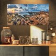 thumbnail image 1 of Ciel Bleu sur Côte Rocheuse Rugueuse - Grande Toile d'Art de Bord de Mer, 1 of 3