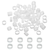 Uxcell Silicone Rubber Bands Cable Ties 0.5", Flat Rubber Elastic Band for Office Supplies Home Cord Wrapping, White 200 Pcs