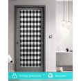 thumbnail image 5 of Window Privacy Film Black White Plaid Stained Glass Window Film Decorative Sun Block Window Cover Gradient Geometric Buffalo Checkered Window Clings Static Adhesive Sticker for Bathroom 19.6"x39.3", 5 of 7