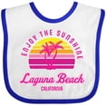 thumbnail image 3 of Inktastic Summer Enjoy the Sunshine Laguna Beach California in Pink Boys or Girls Baby Bib, 3 of 4