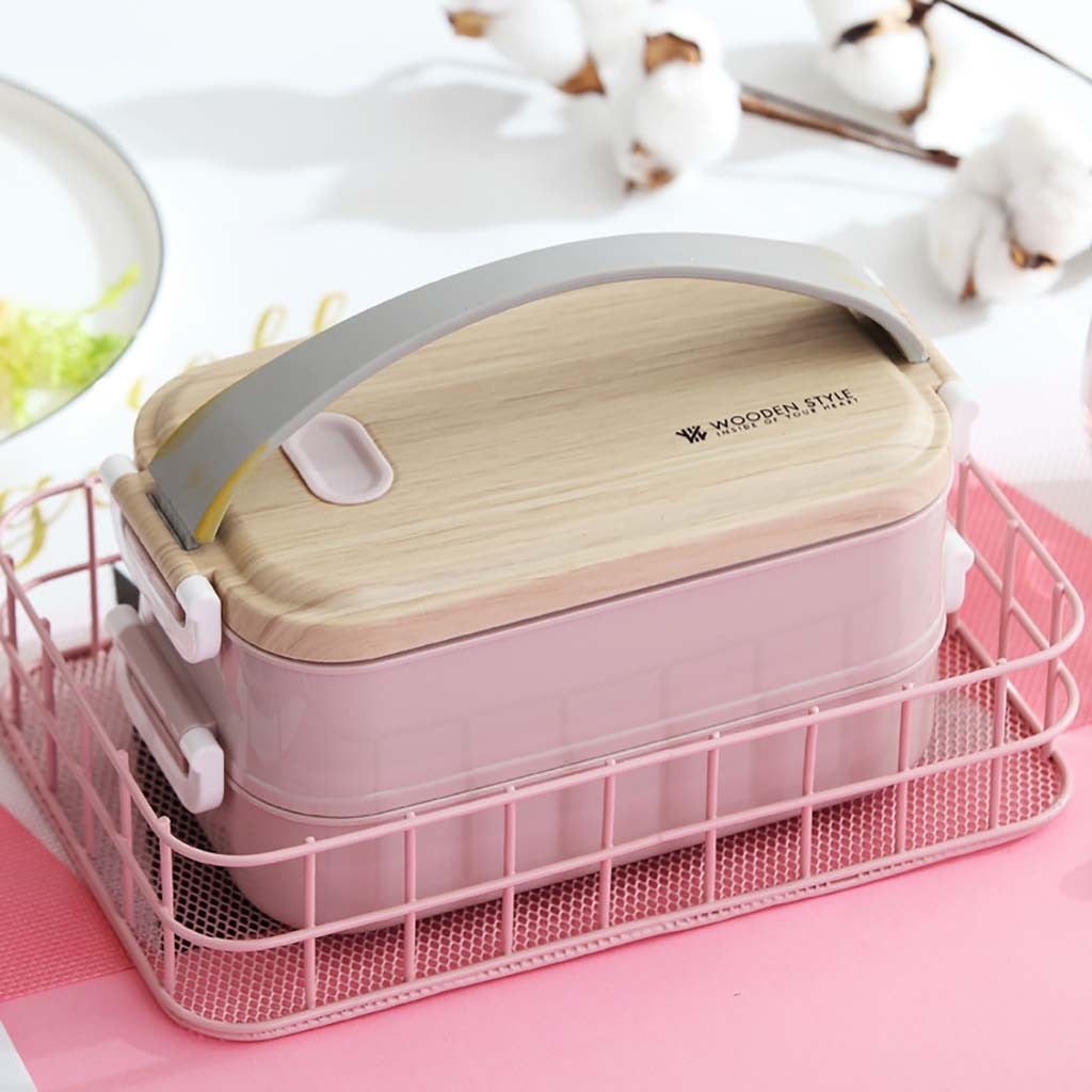 Portable Stainless Steel Insulated Lunch Box Bento Food Container Thermal Case 