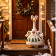 thumbnail image 6 of Porch Goose christmas Outfits,Holiday Porch Goose Clothes, Xmas Bell Bow Printed Dress Outfit for 23" Yard Goose Statue, Winter Front Entryway Decoration Accessory, 6 of 8