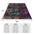 thumbnail image 3 of Fotbe Mandala Colorful Manta de Franela Acolchonada con Estampado, Súper Suave y Esponjosa, Extra Grande para Sofá, Cama, Uso Todo el Año-60"x50", 3 of 7