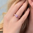 thumbnail image 4 of Gem Stone King 1.18 Ct Heart Shape Pink Simulated Opal 18K Rose Gold Plated Silver Ring, 4 of 5