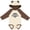 Natural & Brown w Ears, variant on Inktastic Banner Groom's Team Boys or Girls Long Sleeve Baby Bodysuit