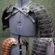 thumbnail image 2 of Armadura de hombro de samurái Ronin Steampunk medieval, accesorio de cosplay de caballero vikingo pirata, cinturón de cuero, hombreras, disfraz para Larp, 2 of 5