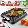 thumbnail image 2 of Brentwood 1,200-Watt Electric Smokeless Indoor Grill with Ceramic Non-Stick Surface, Black, TS-643BK, 2 of 7