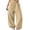 Khaki 07, variant on Karymi Solid Casual Sweatpants Women, Balloon Long Pants, Drawstring Elastic Waist Relaxed Fit Elastic Cuffs with Side Pockets