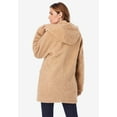 thumbnail image 2 of Roaman's Women's Plus Size Hooded Teddy Fleece Coat, 2 of 6