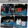 thumbnail image 3 of Qpednta Non-Slip Paisley Peacock Cargo Mat 29"x39" Trunk Liner All Weather, Polyester Material Water Resistant Dustproof Trunk Floor Mat Rear Trunk Mat Fits Car Truck SUV for Daily & Outdoor Use, 3 of 7
