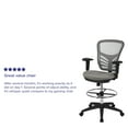 thumbnail image 5 of BizChair Mid-Back Light Gray Mesh Ergonomic Drafting Chair with Adjustable Chrome Foot Ring, Adjustable Arms and Black Frame, 5 of 15