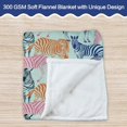 thumbnail image 5 of Throw Blanket Zebra Flannel Fleece Blanket, Comfy Plush Throw Blanket Lightweight Warm Zebra Blanket for Couch Sofa, Soft Fluffy Fuzzy Blanket for Teenager Gifts, Travel Beach- 60x50 Inches, 5 of 6