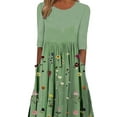 thumbnail image 4 of JustVH Women Casual Floral Dresses Half Sleeve Round Neck Pockets Midi Dress, 4 of 5