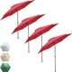 thumbnail image 1 of Sombrilla Con Angulo Kit 4 Piezas Jardimex  Jardin Playa 2.7 Metros Roja, 1 of 10