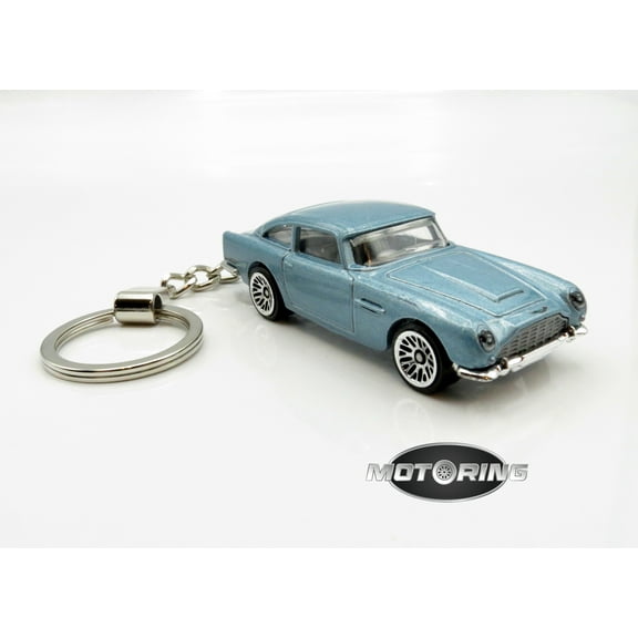 1983 '83 Aston Martin Blue Car Rare Novelty Keychain 1:64 Diecast