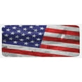 thumbnail image 1 of USA Kitchen Mat, Independence Day Commonwealth Country Patriotism Wooden Plank Rustic Image, Plush Decorative Kitchen Mat with Non Slip Backing, 47" X 19", Navy Blue Red White, by Ambesonne, 1 of 1