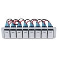 thumbnail image 2 of Rocker Switch Panel 8 Gang 3 Pin LED Single Blue Light Indicate Toggle On Off Switch Panel 12‑24V, 2 of 8