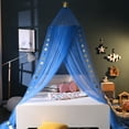 thumbnail image 5 of Dosel de cama con estrellas para niñas, dosel de cama colgante, dosel de cama con rincón de lectura de cúpula redonda para decoración de habitación de niños, 65*220*1000cm, 5 of 5