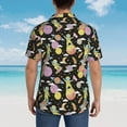 thumbnail image 4 of Pofeuu Cartoon Astronaut In Spacesuit Print Hawaiian Shirt for Men Sleeves Casual Button Down Summer Beach Dress Shirts T-Shirts,X-Large, 4 of 7