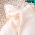 thumbnail image 6 of mgoYE My First Christmas Baby Girl Outfit Newborn Romper Skirts Pants Set Fall Winter Infant Christmas Dress Pant Clothes Headband(Green,6-9 Months), 6 of 9