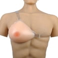 thumbnail image 1 of Silicone Breast Forms, Triangle Fake Boobs Right or Left, L-6XL Side Silicone Breast Single Shoulder with Adjustable Strap, for Prosthesis Mastectomy Patient, 1 of 8