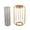 Champagne Gold, variant on NFTIGB Nordic Lantern Shaped Wrought Iron Vase Glass Tabletop Flower Pot, Champagne Gold, 8.27x4.33 inches / 21x11 cm