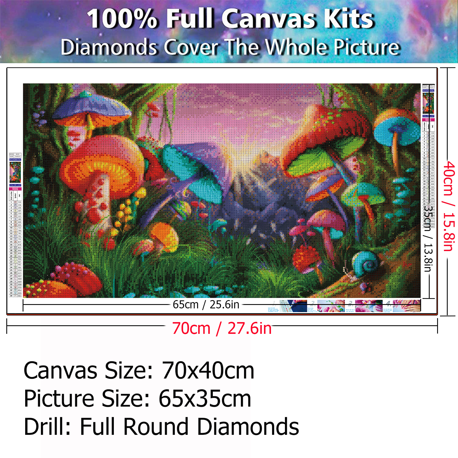 YALKIN 5D Diamond Painting Kit 27.6x15.7 Inches photo 7
