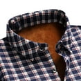 thumbnail image 6 of Tqyyweavej Mens Sherpa Fleece Lined Flannel Shirt Jacket Long Sleeve Button Down Casual Plaid Winter Warm Shirts Jacket with Pocket, 6 of 6