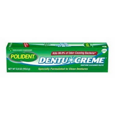 Polident Dentu Creme Denture Cleansing Toothpaste - 3.9 Oz, 2 Pack