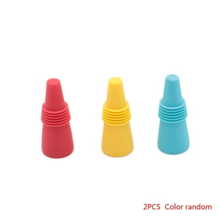 

ABIDE Guangcailun Silicone Round Wine Bottle Stoppers Fizz Champagne Grip Top Beverage Cap Mixed Colors