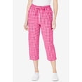thumbnail image 2 of Woman Within Plus Size Seersucker Pull-On Elastic-Waist Capri Pants, 2 of 6