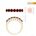 thumbnail image 5 of ANGARA Lab Grown 1.61 Ct Half Eternity Seven Stone Ruby Wedding Band for Women in 14K Yellow Gold (Size-3.5mm) | July Birthstone, Birthday, Anniversary, Jewelry Gift for Women | Lab-Grown Ruby Ring, 5 of 8