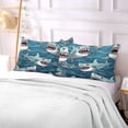thumbnail image 7 of Cute Sharks Plush Pillowcase, Luxury Soft King Pillow Case for Hair and Skin, Set Standard Size Pillow Covers with Zipper Closure, 20x40in #180 Home Decor Gifts, 7 of 7