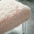 thumbnail image 6 of Andral Upholstered Fabric Ottoman, Pink, 6 of 6