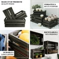 thumbnail image 4 of Efavormart Set of 3 Brown Rustic Wooden Crate Boxes, Nesting Crates Storage Decorative Boxes With Built-in Handles for Decorative Farmhouse Wooden Container Boxes for Storage, 4 of 11
