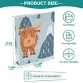 thumbnail image 5 of Highland Cow and Mountains 3 Ring Binders 1.5 inch Hardcover File Folders with Interior Pockets A4 Size Organizer for School Office Hospital, 5 of 8